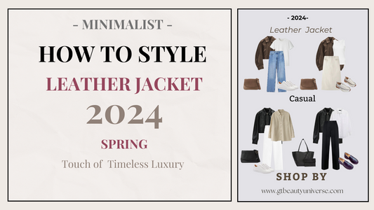 how to style leather jacket in spring 2024, fashion trends of spring 2024, minimalist capsule wardrobe